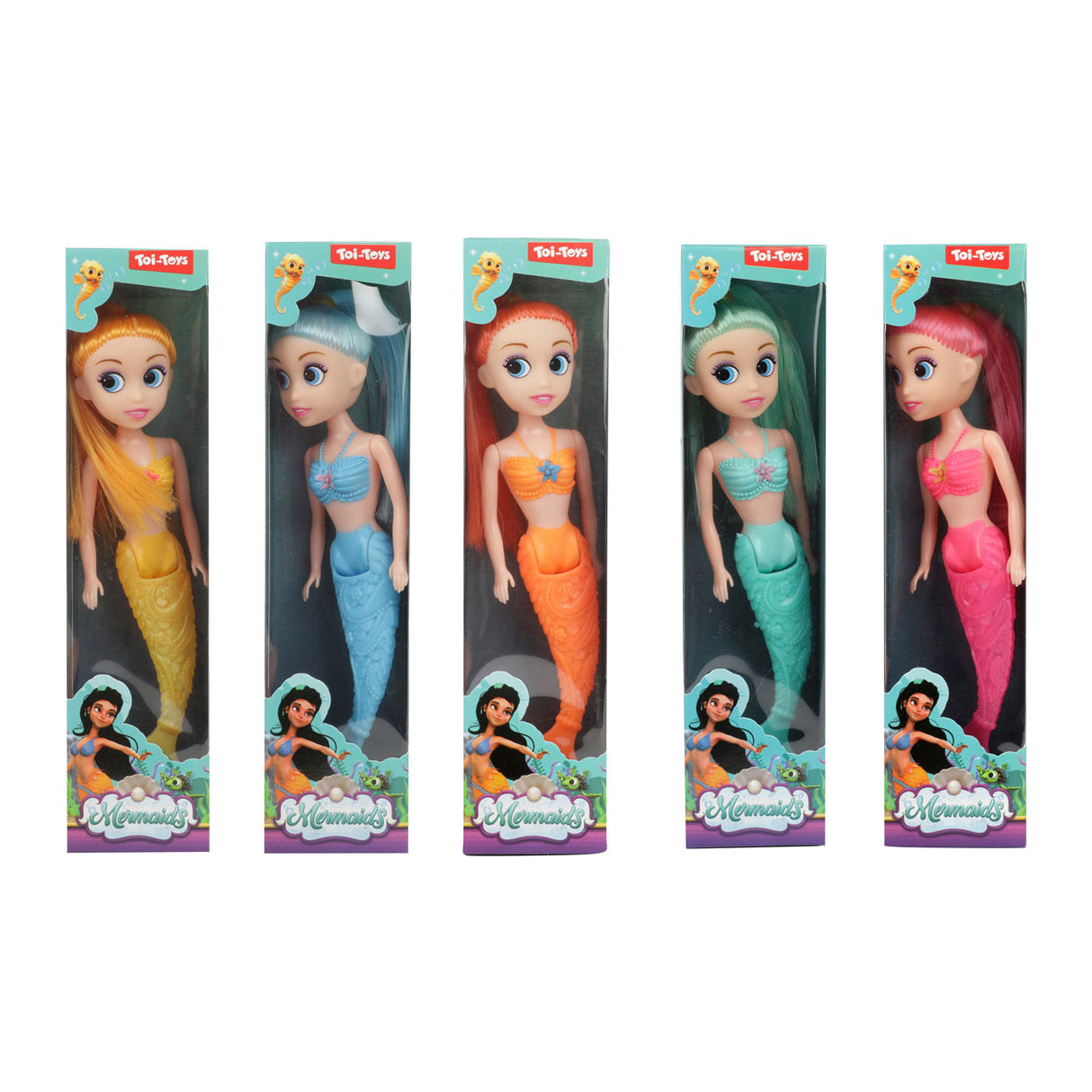 Boneca sereia Toi-toys com cauda dobrável, 18cm