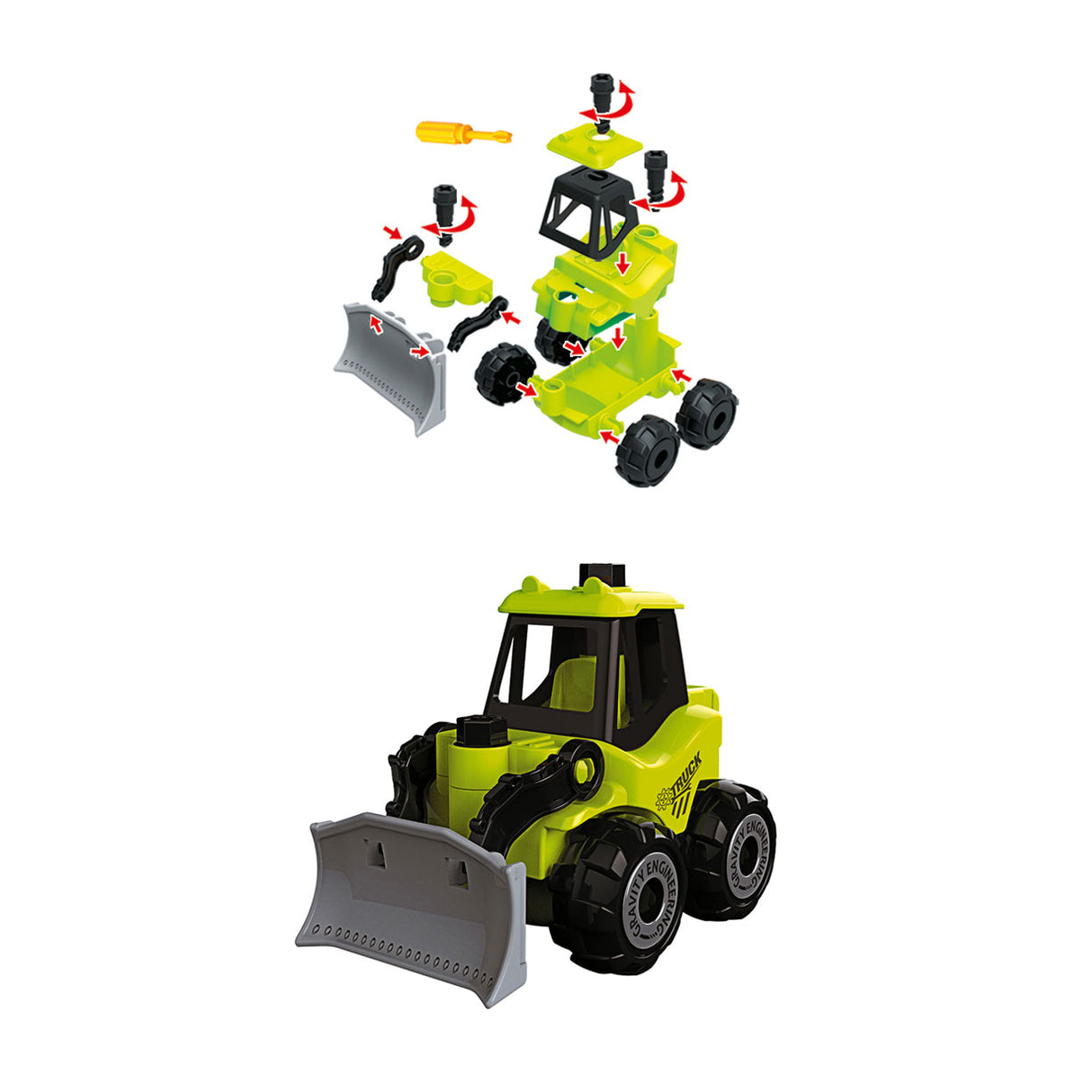 Toi-toys bouw engem Aarbechts Gefier