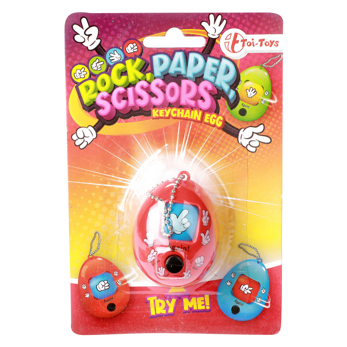 Toi-toys Schlëssel Ring Ee Steenpabeier Scissors Spill