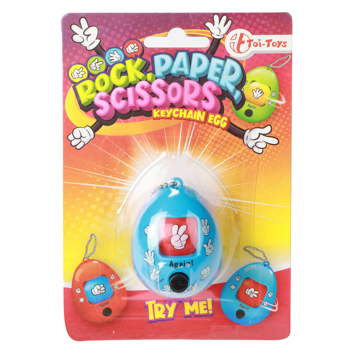 Toi-toys Schlëssel Ring Ee Steenpabeier Scissors Spill