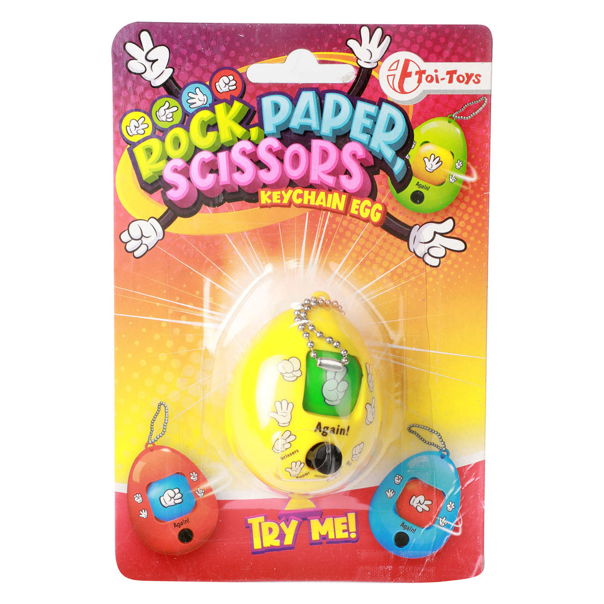 Toi-toys Schlëssel Ring Ee Steenpabeier Scissors Spill