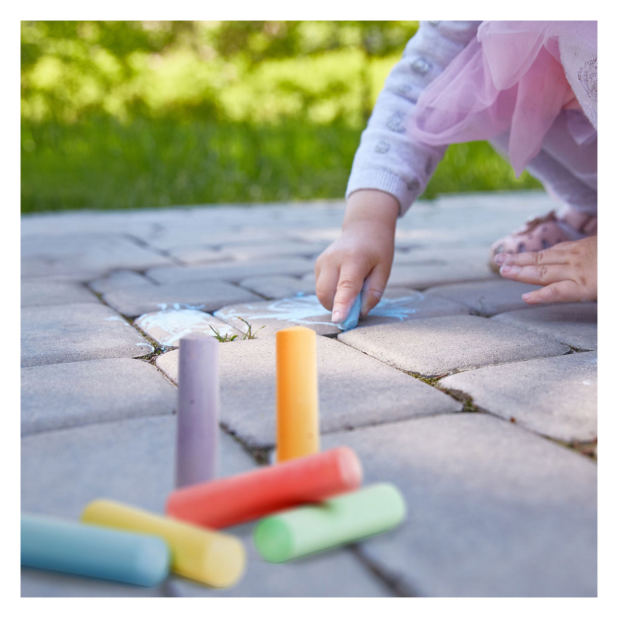 World of dinosaurs sidewalk chalk dino with stencils, 10 pcs.