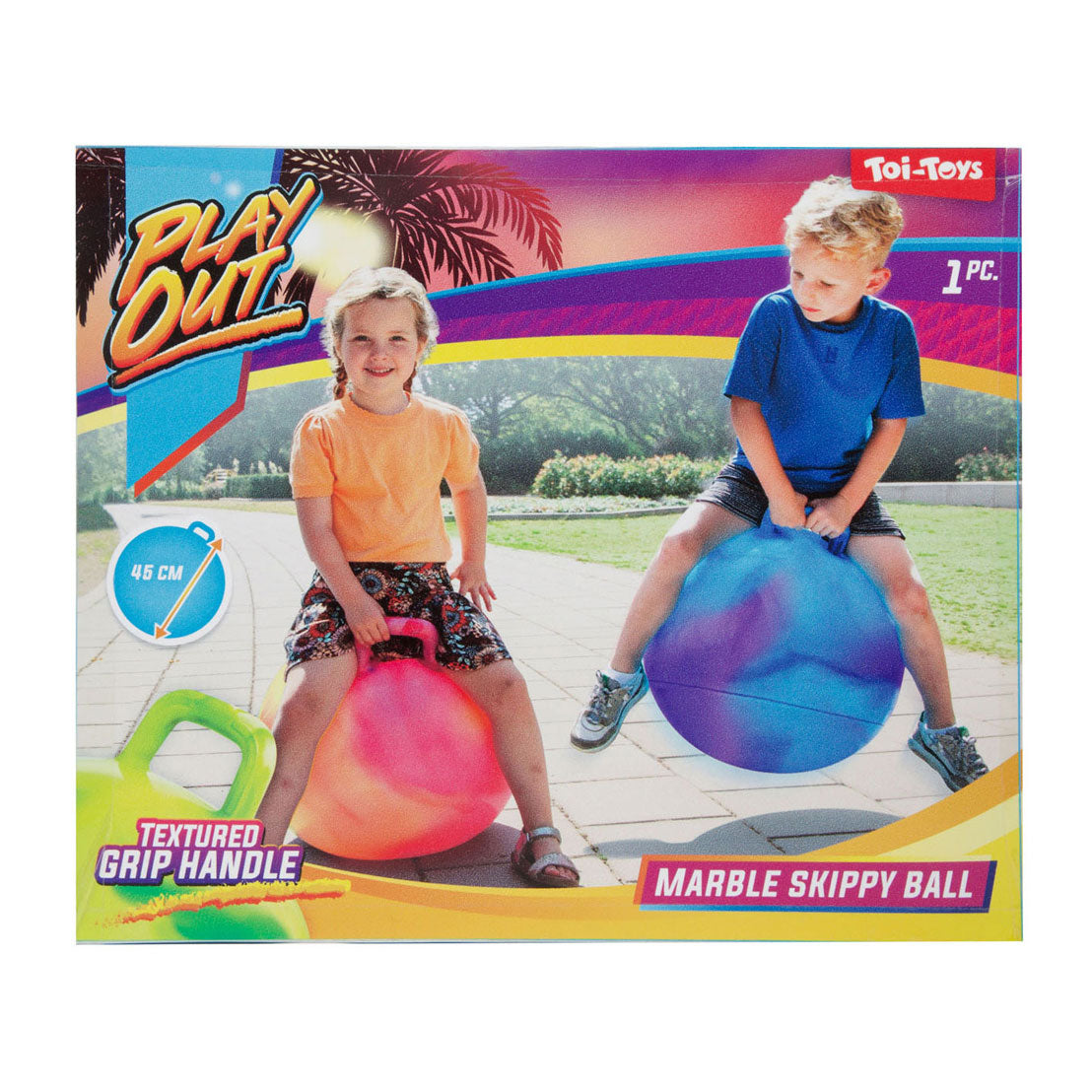 Toi-toys skippybal marmor, 45 cm