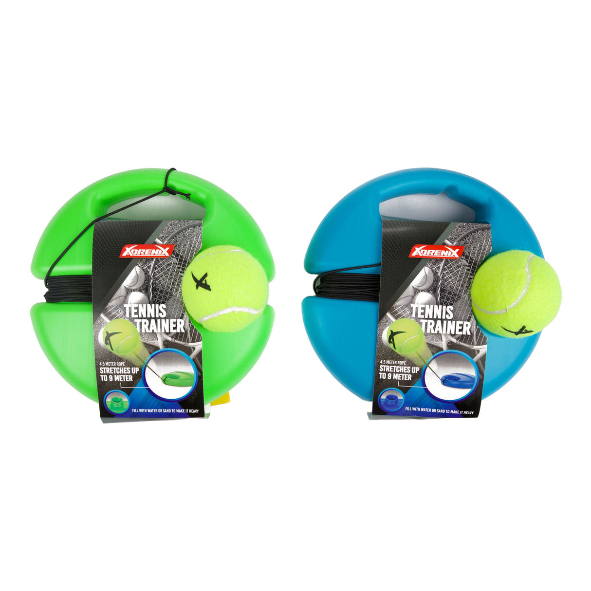 Adrenix tennis trainer with ball on elastic