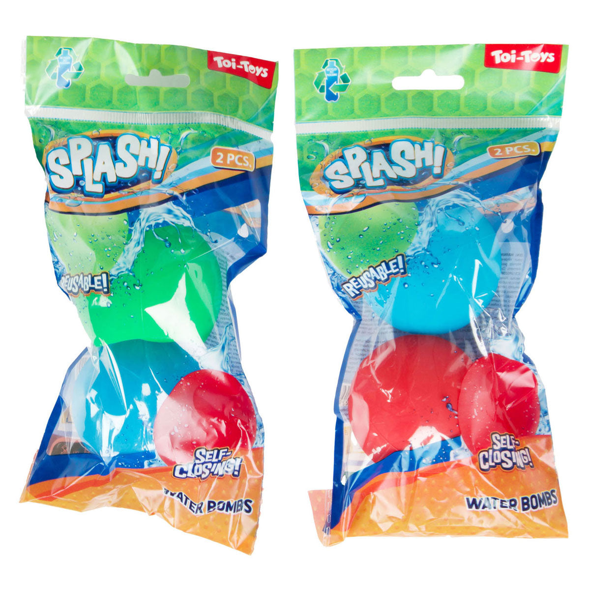 Splash Water Balloon réutilisable Self-Secure, 2st.