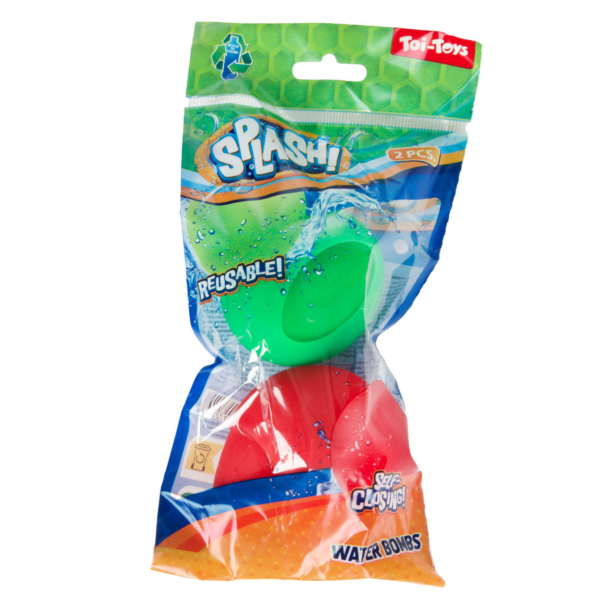 Splash Water Balloon réutilisable Self-Secure, 2st.
