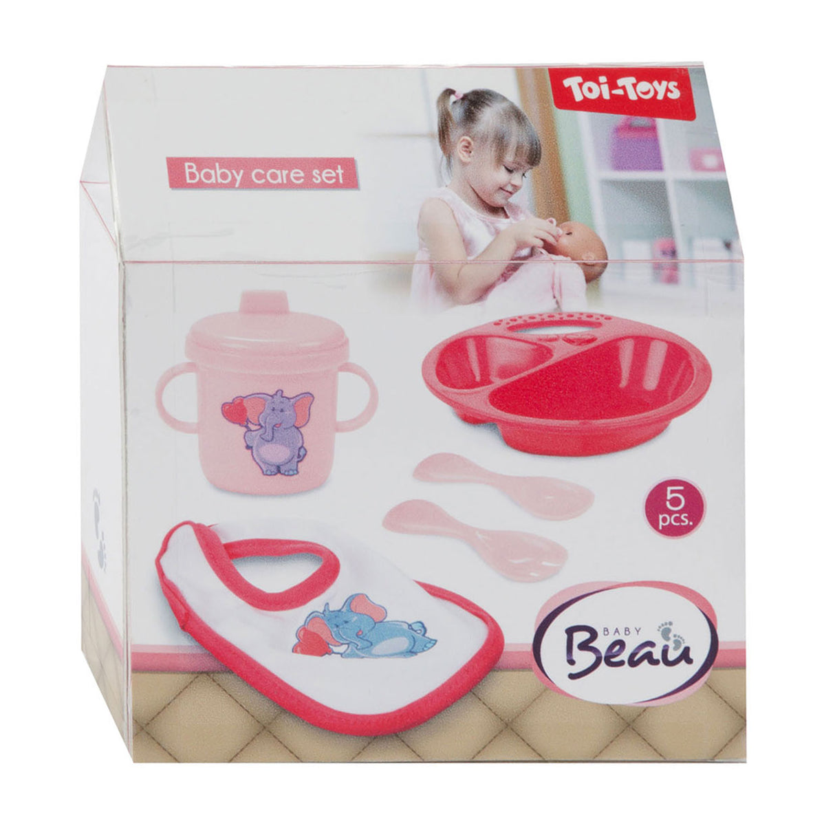 Baby Beau Puppelchen Babypop mat Bib a Kräizung, 5DLG.