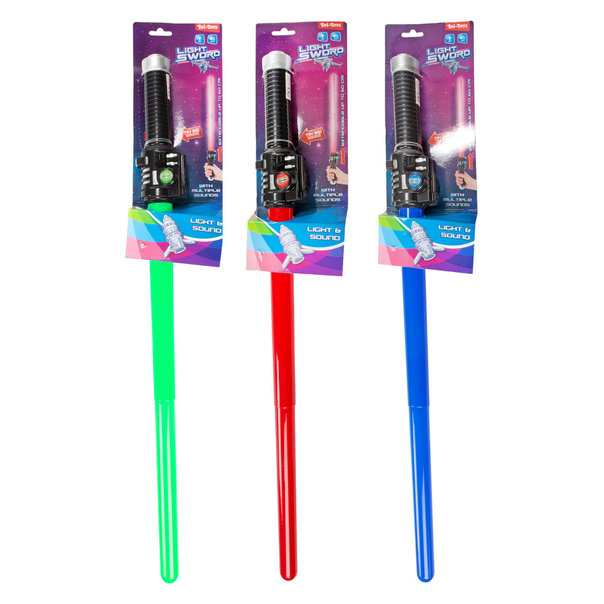 TOI-TOYS Fun Sword de luz extensible con sonido,