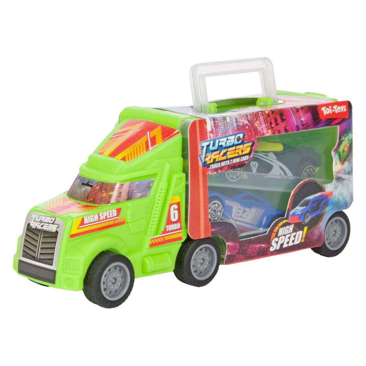 TOI-TOYS TURBO Racer Camion mat Racing Autoen, 3DLG.