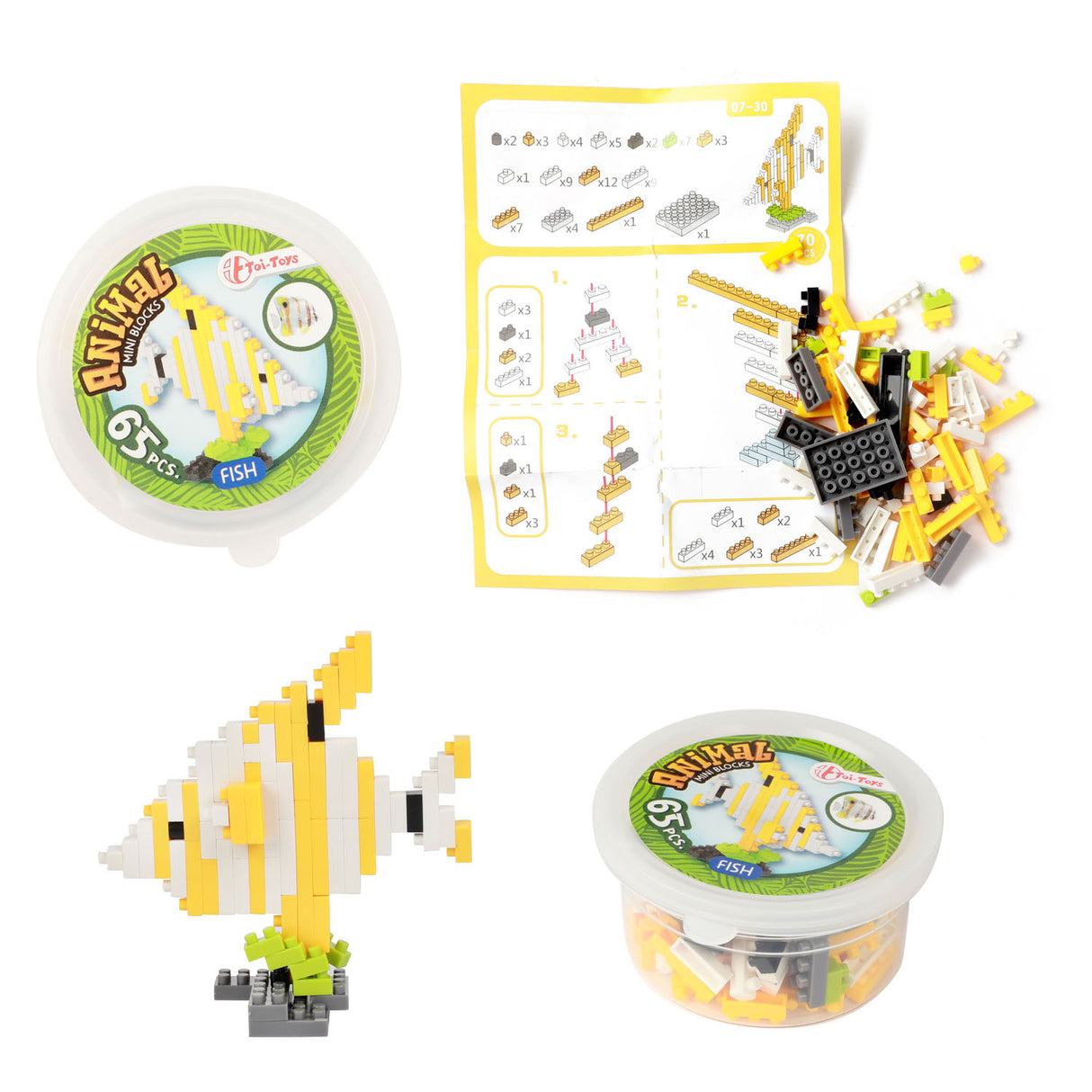 Toi-toys blocks bauen Steng Mini Déier am Potty