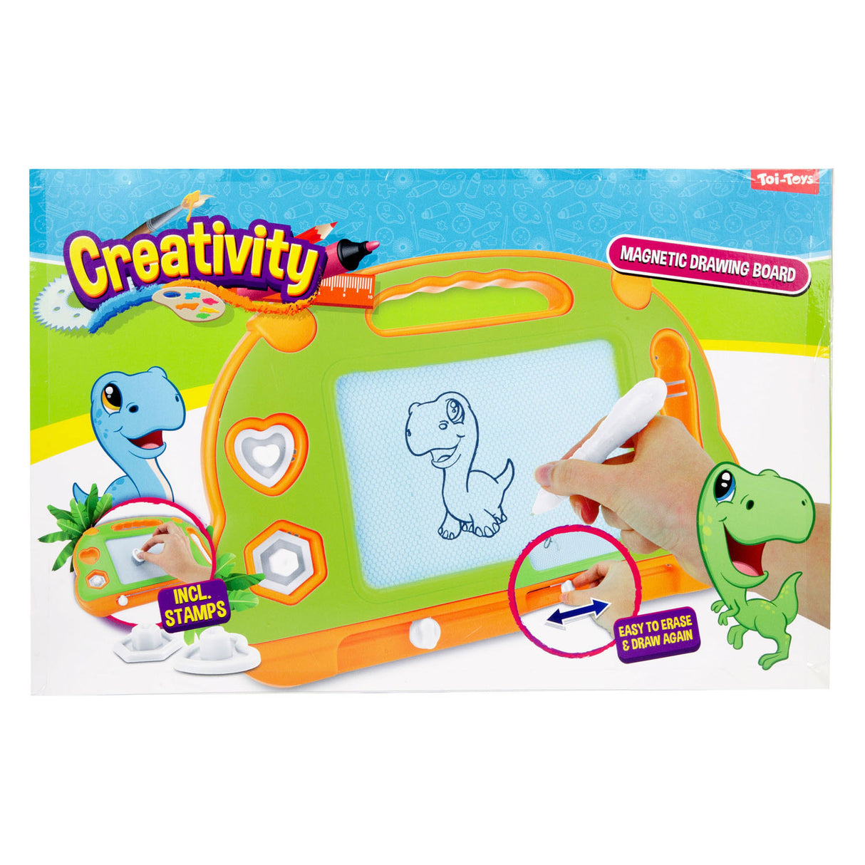 Toi-Toys Creativity Magnetic drawing board with pen and shapes