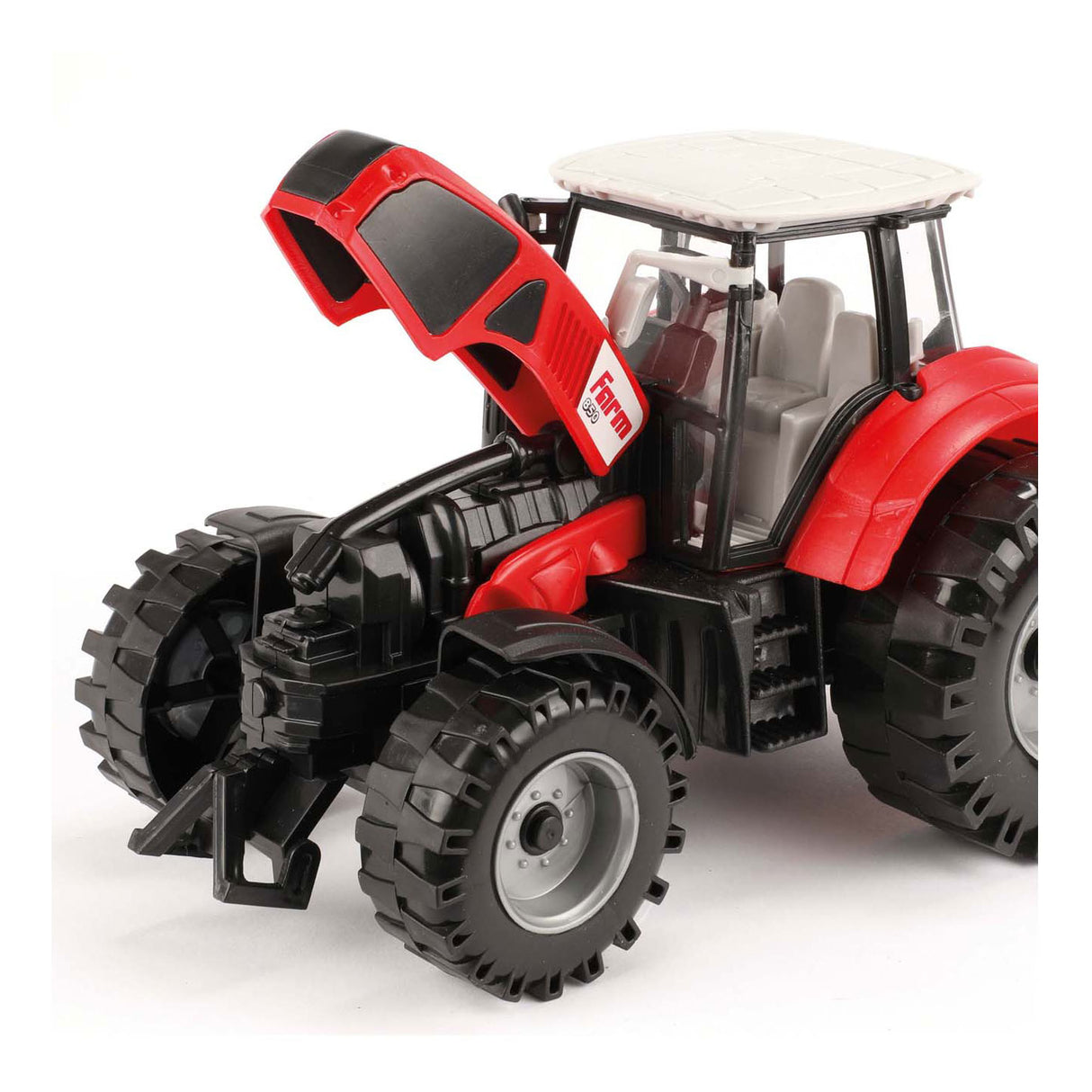 Tractor with friction 19 cm red black