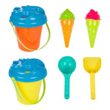Toi-legetøj legetøj strandsæt spand og isforme, 8 stk.