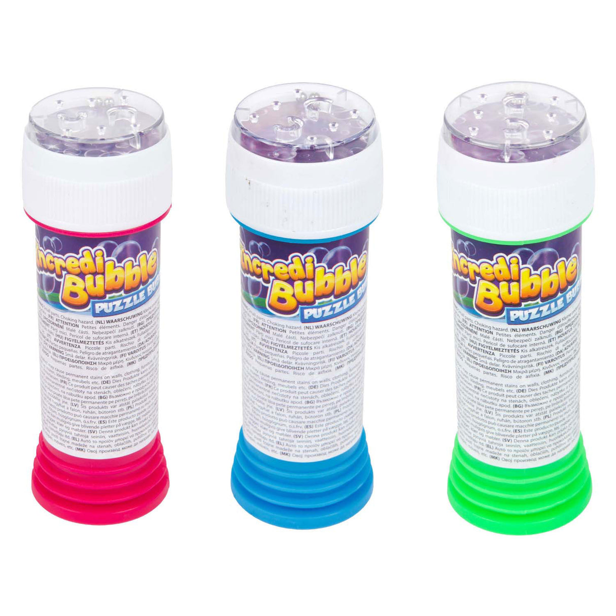 Toi-toys incredibubble soplador de burbujas con juego de paciencia, 3 uds.