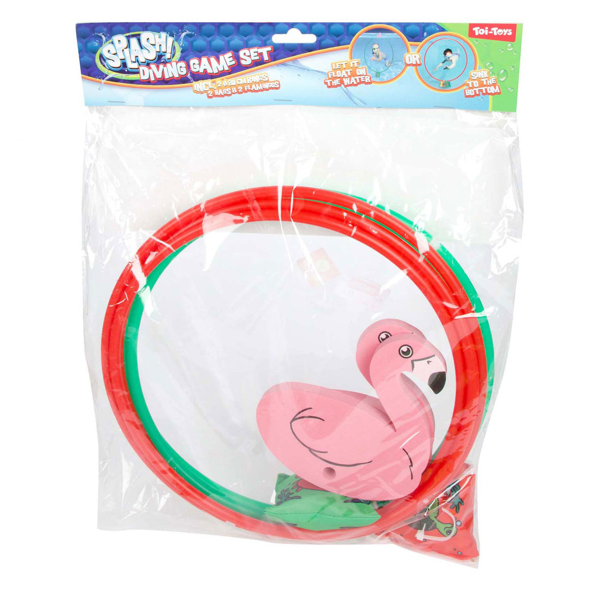 Splash Flamingo Diving Ring 80 cm, ensemble de 2