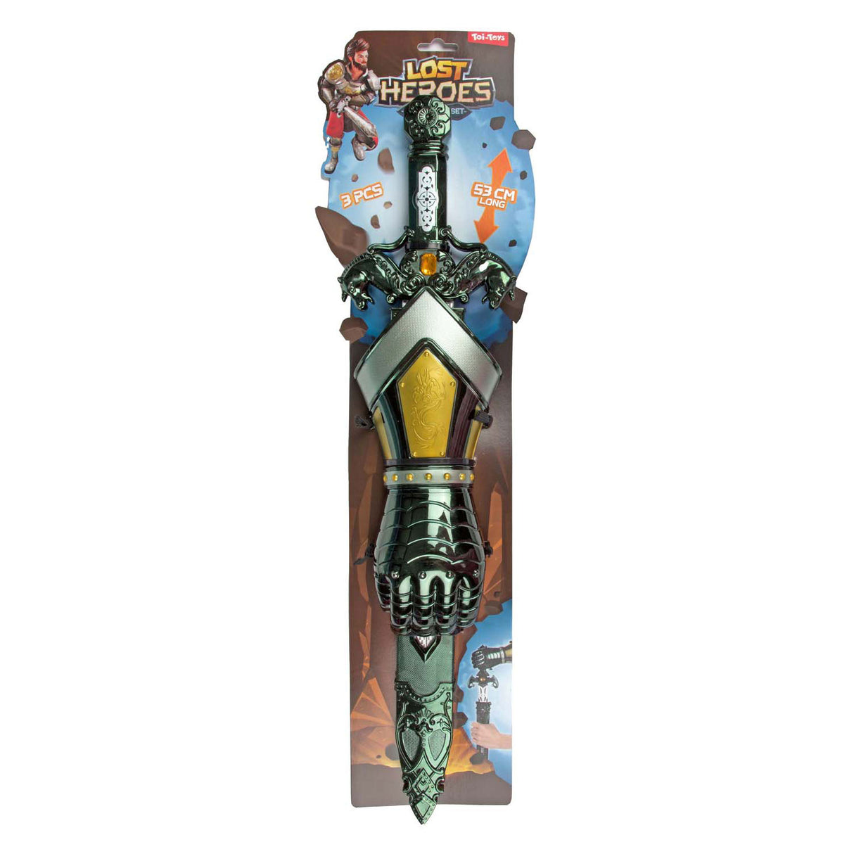 Toi-Toys je izgubil junake obleke set viteza z mečem in roko, 53 cm