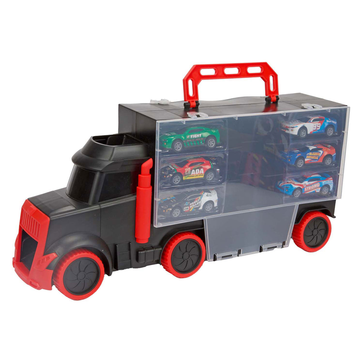 Toi-Toys Turbo Racers Truck avec 6 voitures de course de traction