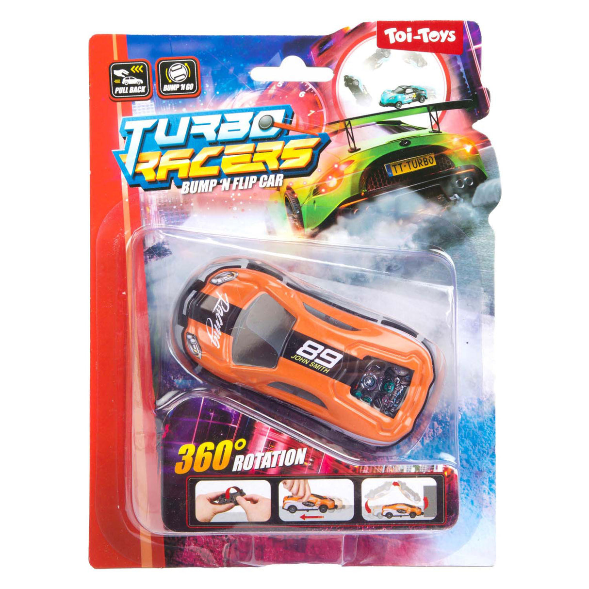Toi-toys turbo dirkači kaskaderski auto bump n flip