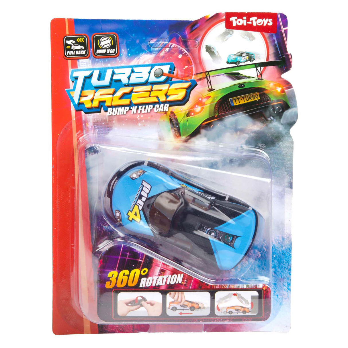 Toi-toys turbo dirkači kaskaderski auto bump n flip