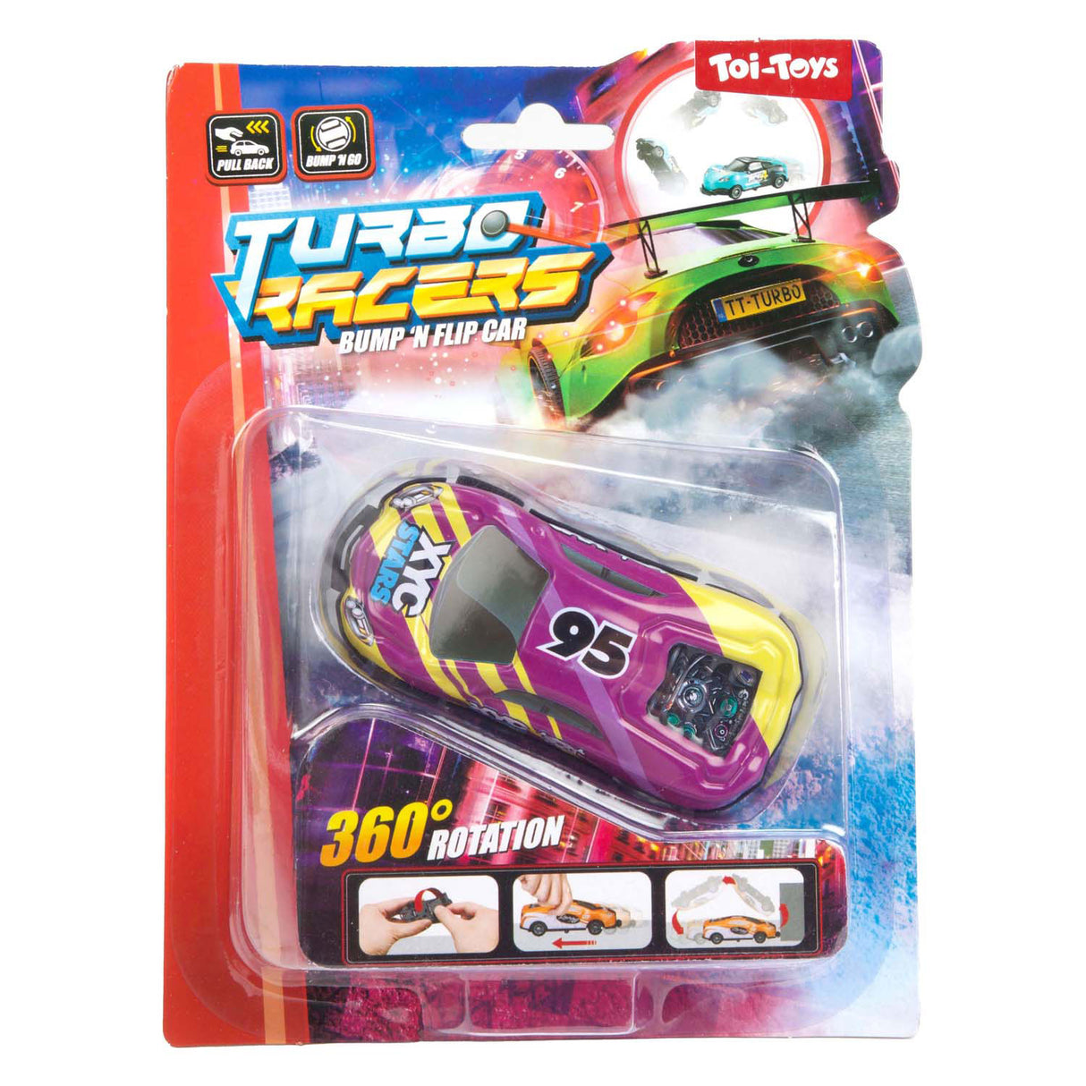 Toi-toys turbo dirkači kaskaderski auto bump n flip