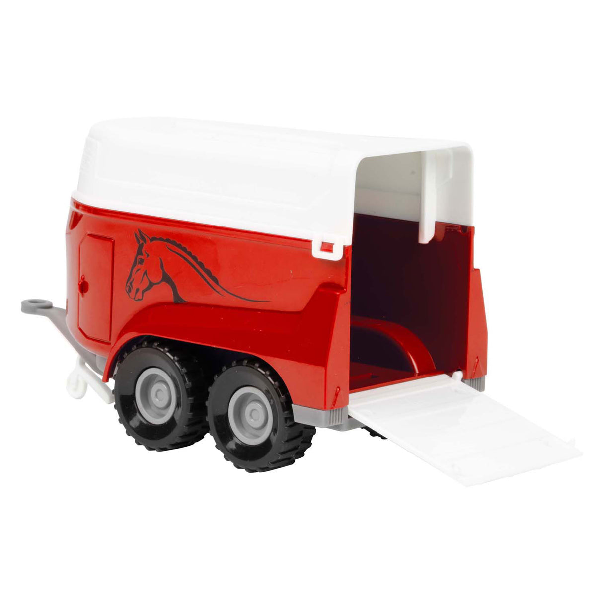 TOI-TOYS Tartere Jore Traktor an Trailer mat Liicht a Sound, 10 cm