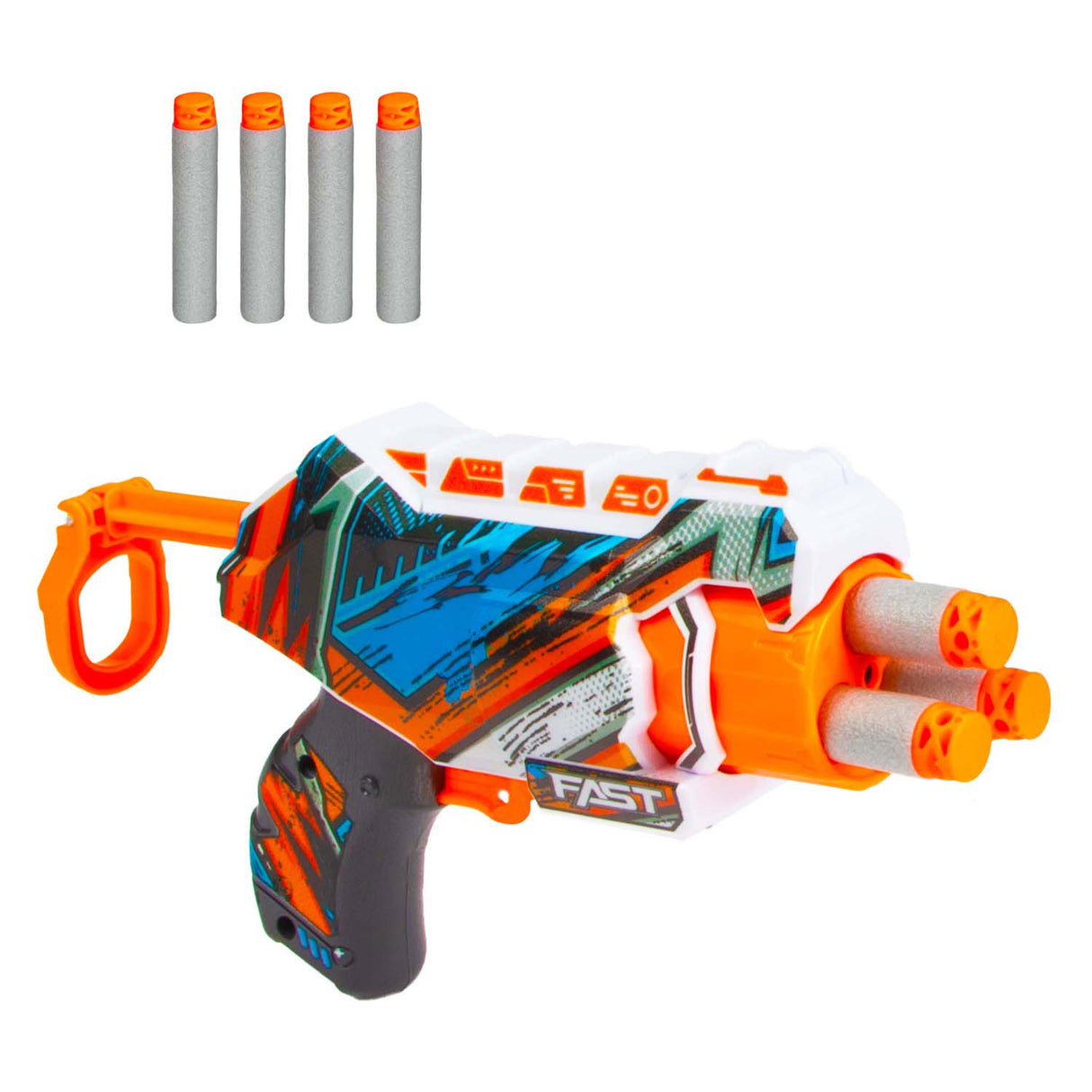 Toi-toys espuma strikex pistola de tiro nano blaster con 4 flechas de espuma