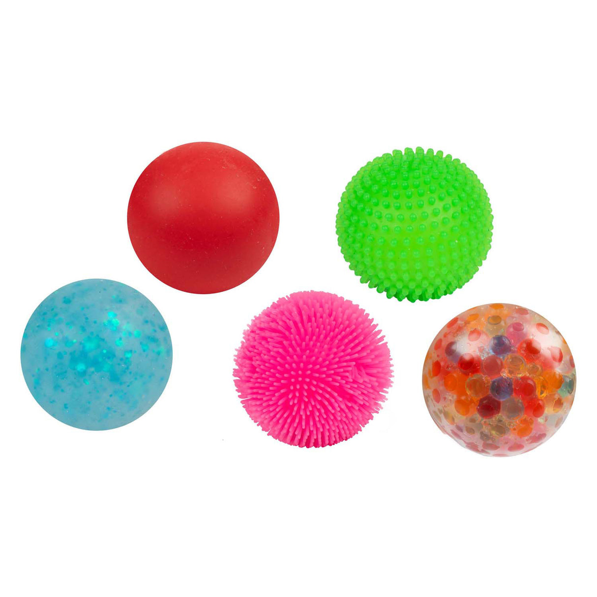 Toi-legetøj sjov squishy anti-stress bold, 5 stk.