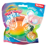 Toi-toys fun textured squeeze ball rainbow ribbed foam, 7cm