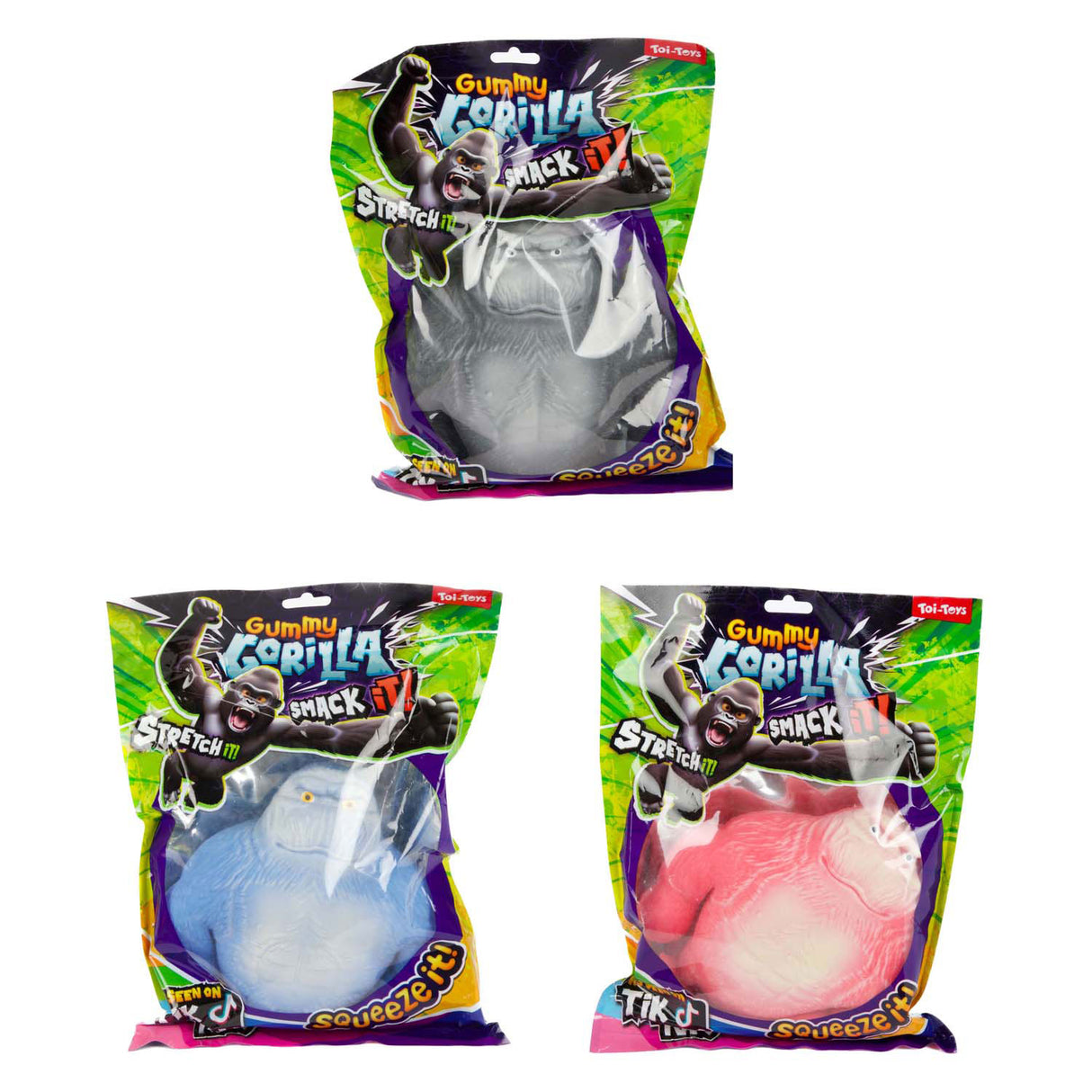 Toi-toys divertente ginocchia gorilla scimmia rotana elastica, 850 grammi