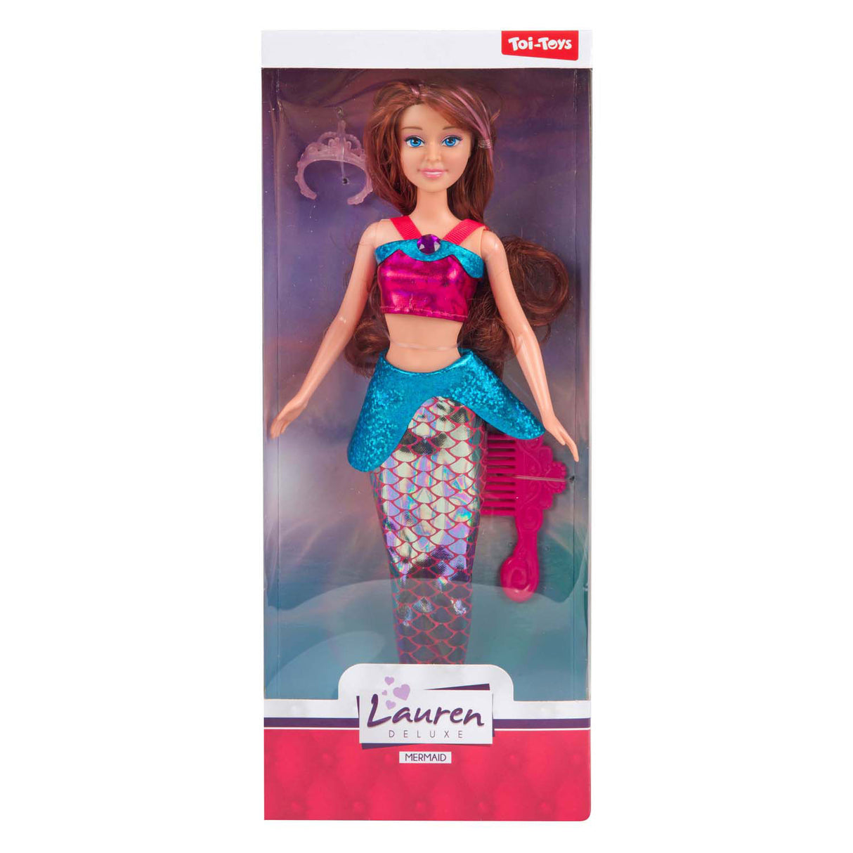 Muñeca de moda Lauren miss sirena con accesorios
