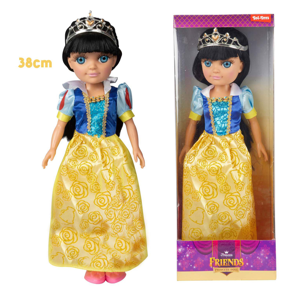 Toi-toys Prinzessin Frënn moudesch Pop Mäerchenprüfungen, 38cm