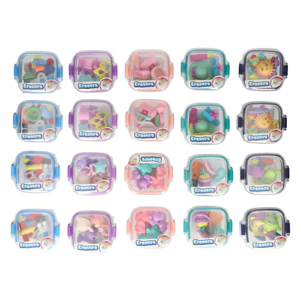 Toi-toys mini eraser set display - 20 pcs.