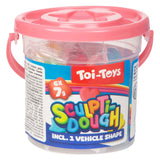 Toi-Toys Sculptidough Kleiset with mold in bucket, 7dlg.