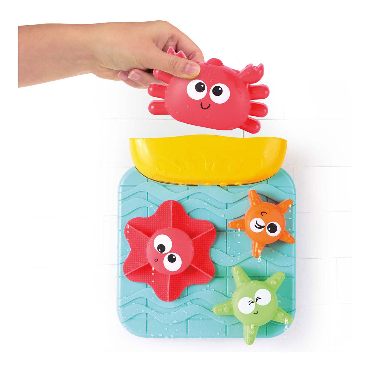 Toi-toys kleng Stären Bad Spillsaachen Waassermillen krab