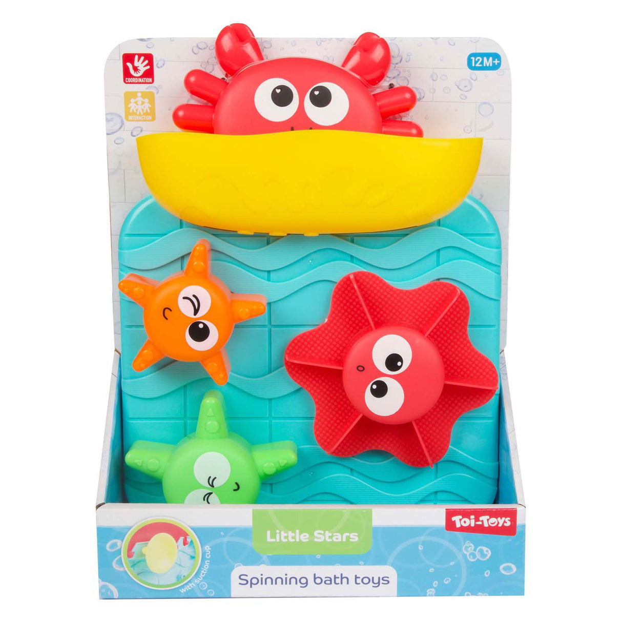 Toi-hračky malé hvězdičky hračky do vany vodní mlýn krab
