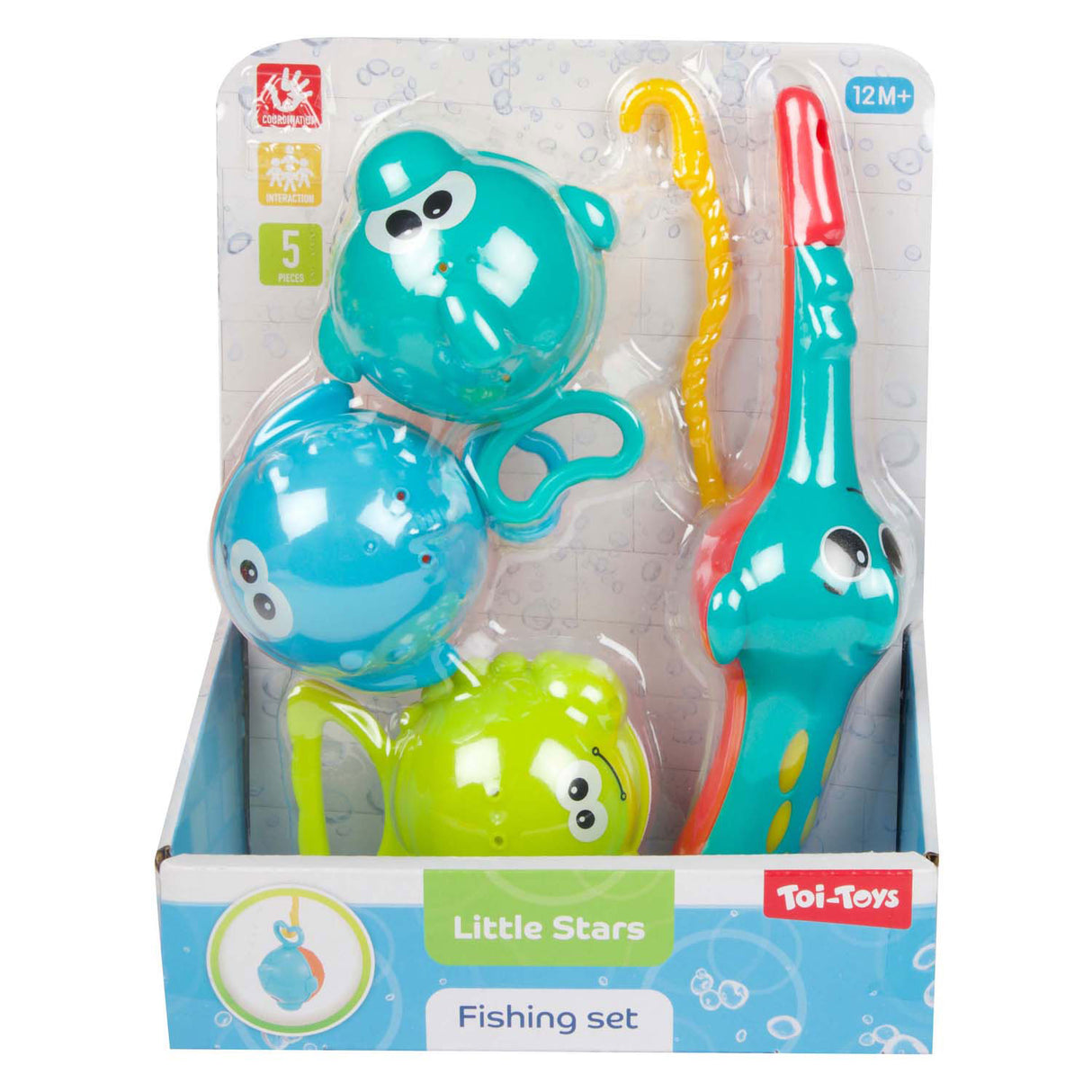Toi-Toys Little Stars Bath Toys Vishengel with 3 fish, 4dlg.