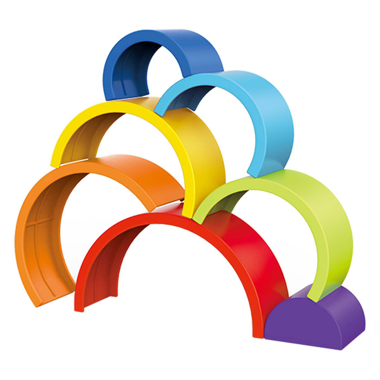 Toi-toys torre impilabile stelline arcobaleno da 7 pezzi