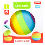 Toi-Spillsaachen kleng Stären Stack Tuerm Puzzel Ball 6-Stéck
