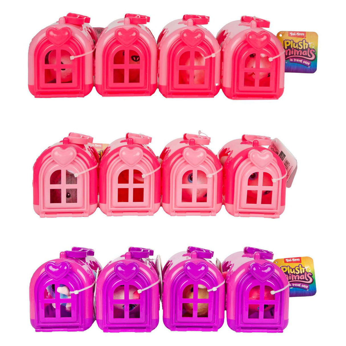 Toi-toys cuddly toy plush animal in carrying case, 10cm