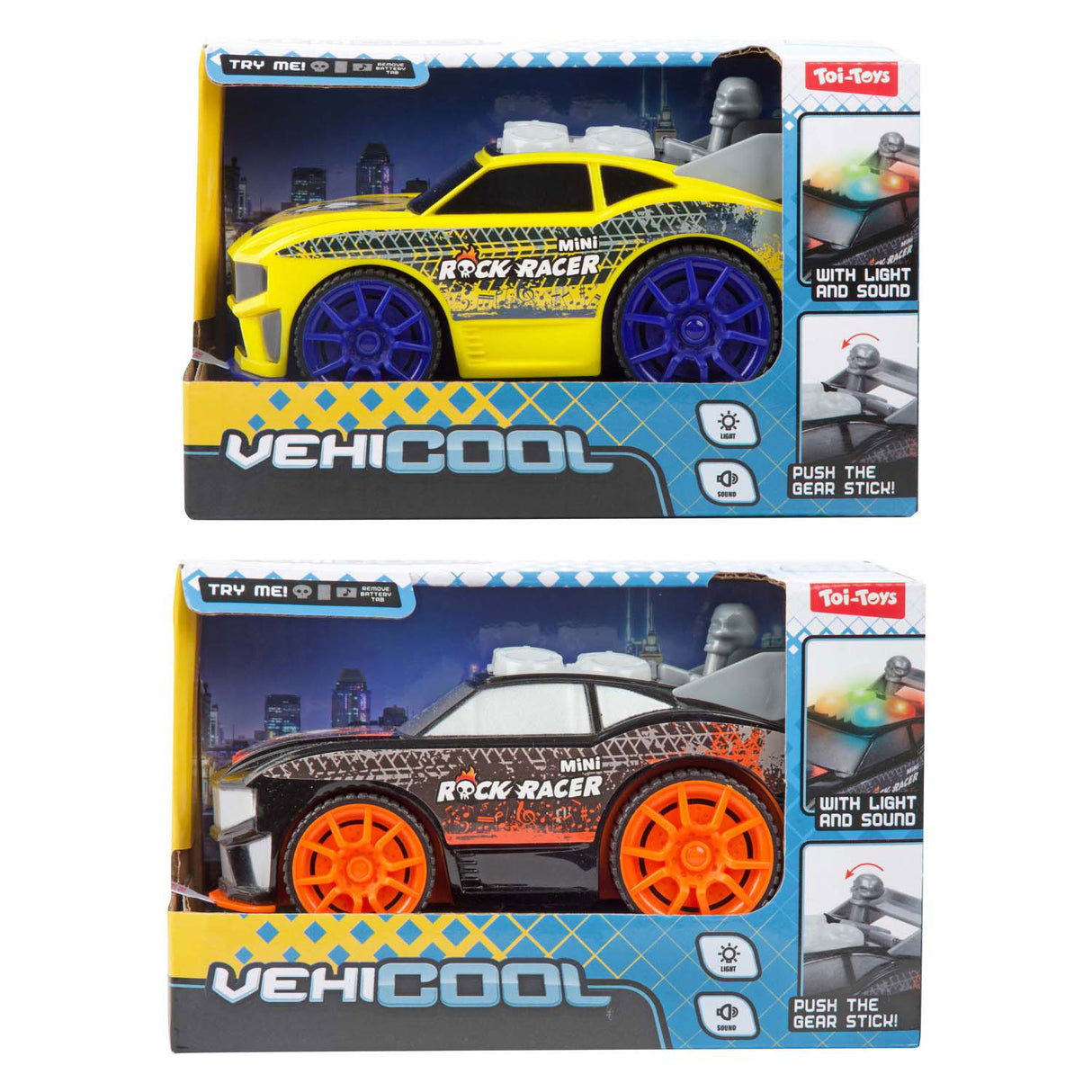 Toi-toys rally raceauto 'rock racer' met licht en geluid