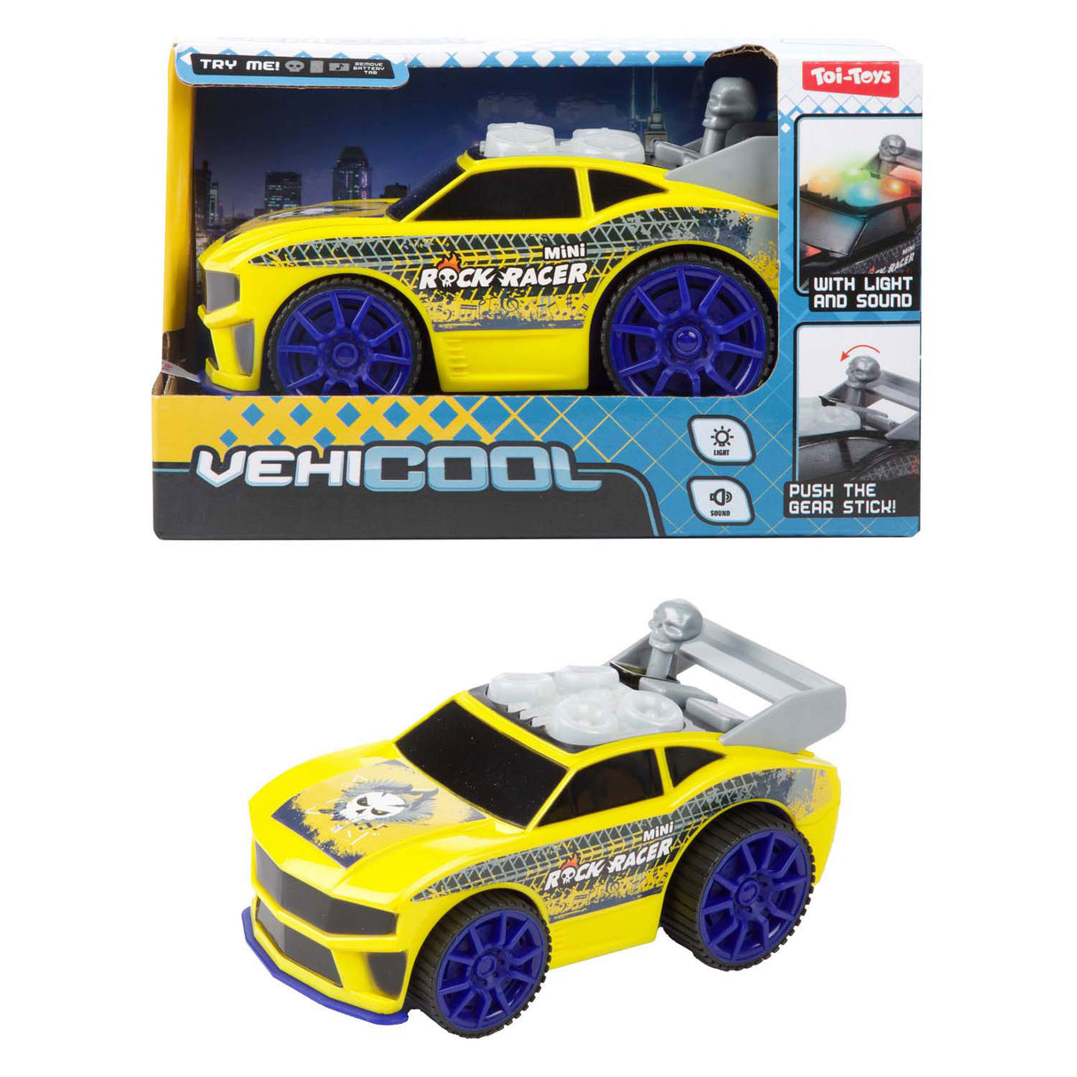 Toi-toys rally raceauto 'rock racer' met licht en geluid