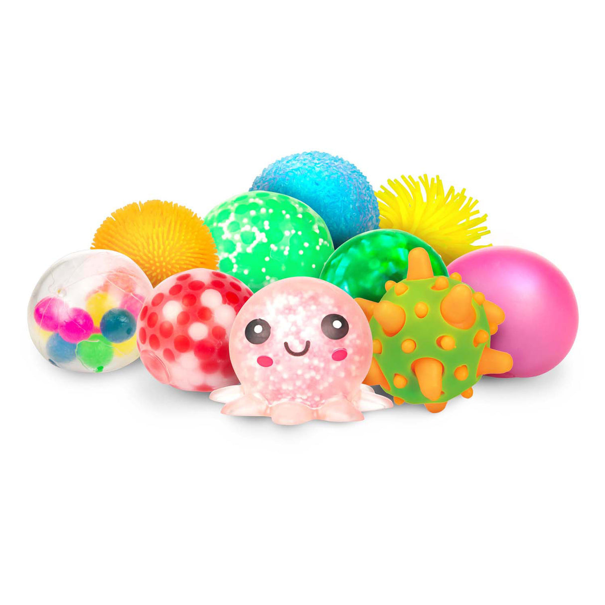 Toi-toys fun knijpballen -sensory triangle- 5cm 10st