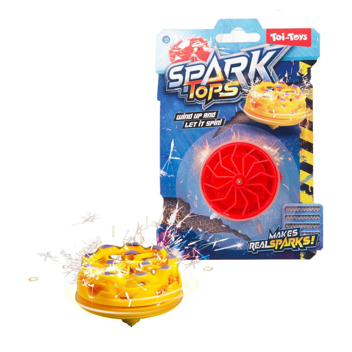 Toi-toys fun opwindtol sparks met vuursteen