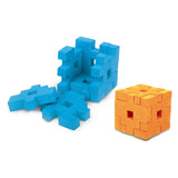 Puzzle foam cube 3d 4 pieces assorted
