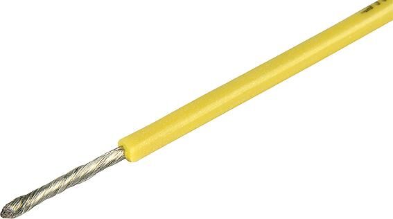 Herth+buss kabel electric cable silicone 0.75 mm yellow 5mtr.
