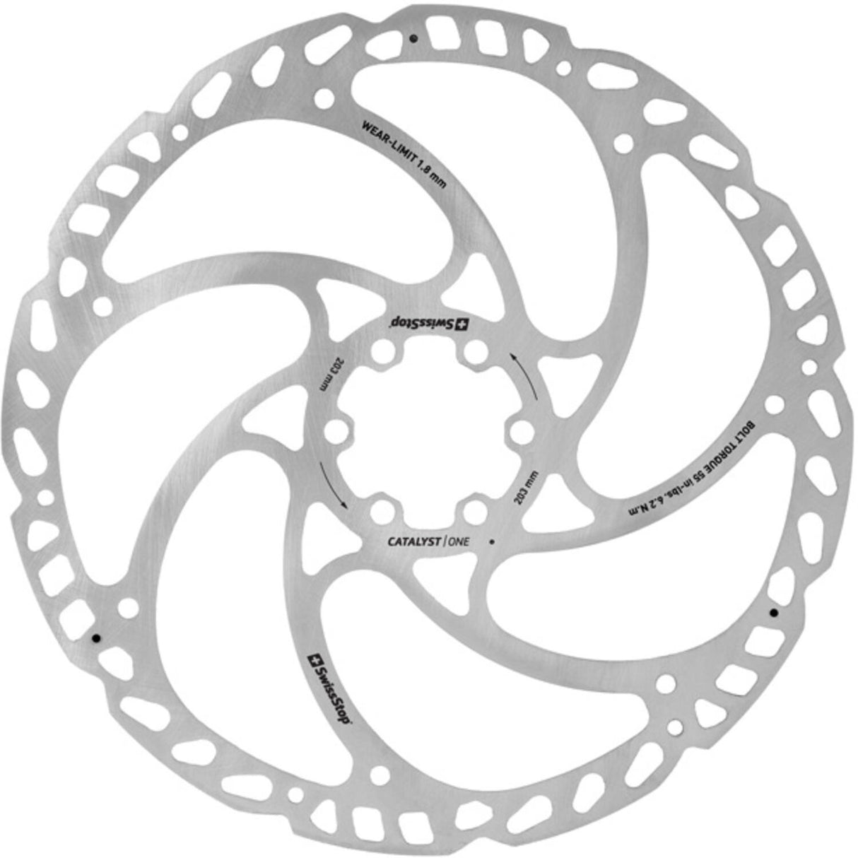 Swisstop - Catalizzatore del disco freno uno a 6 bulloni 203mm