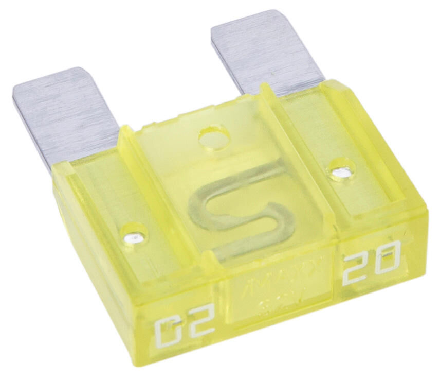 Dresselhaus maxi zekering bananenstekker flat fuse maxi 20a 1 piece yellow