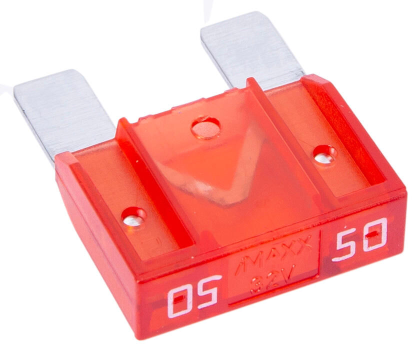 Dresselhaus maxi fuse banana plug flat fuse maxi 50a 1 piece red