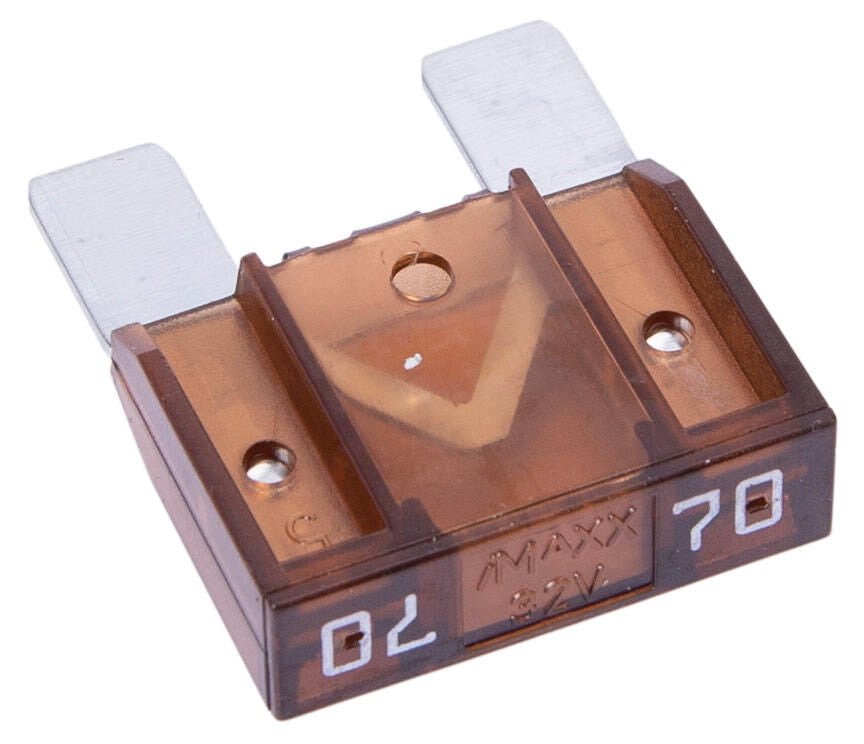 Dresselhaus maxi fuse banana plug flat fuse maxi 70a 1 piece brown