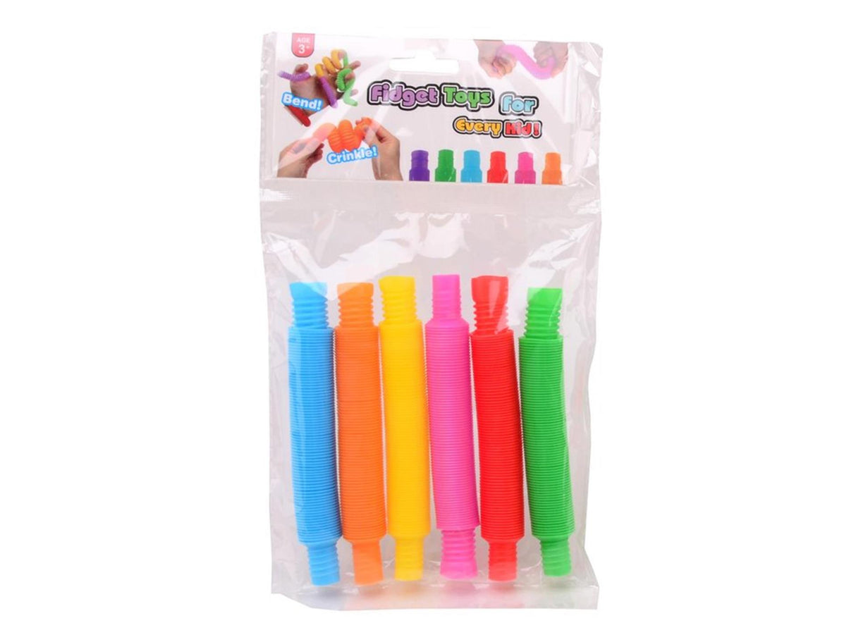 Johntoy John Toy Fidget Tubes Bag of 6 Pieces